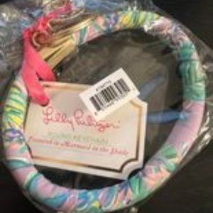 NWT Lily Pulitzer Round Keychain Wrist Bracelet Pink Still in Bag Mermaid Shade